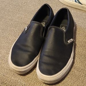 Vans Perforated Leather Slides